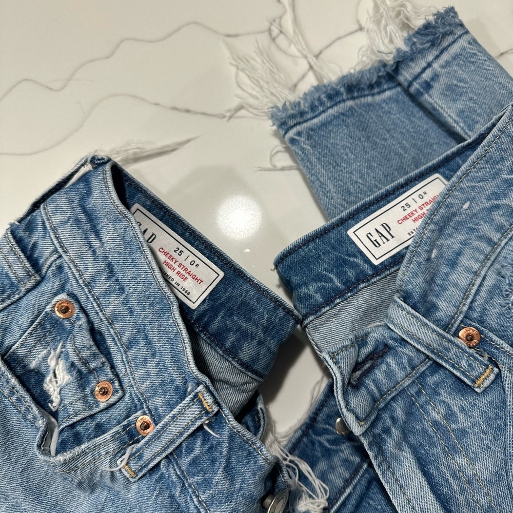 GAP 2 Pairs Cheeky Straight High Rise Jeans
